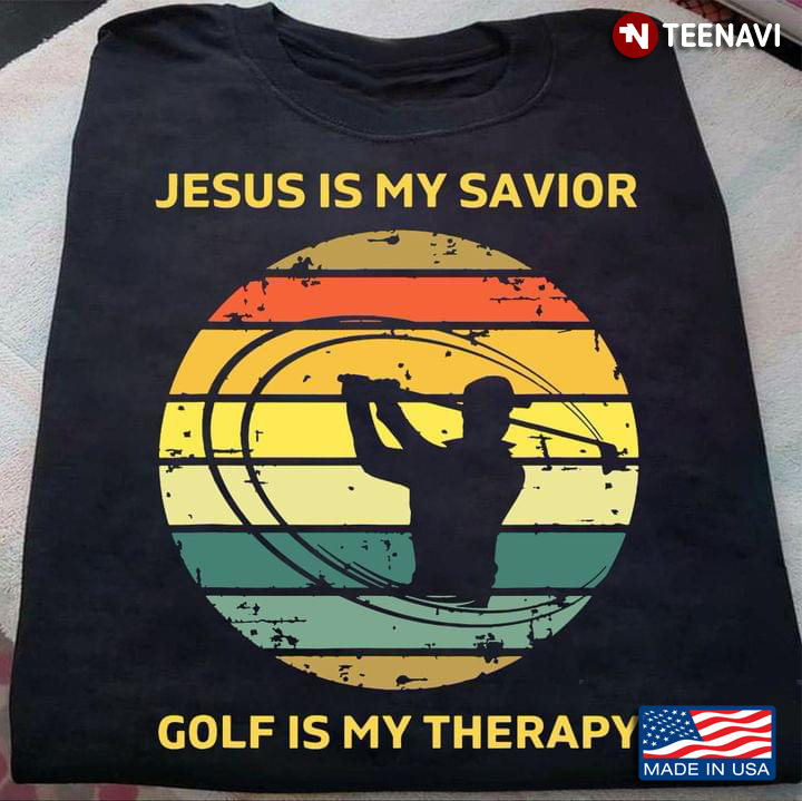 Jesus Is My Savior Golf Is My Therapy Vintage