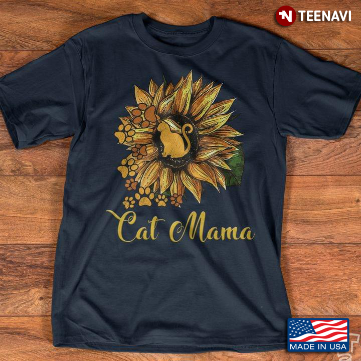 Cat Mom Sunflower Paw Cat Version