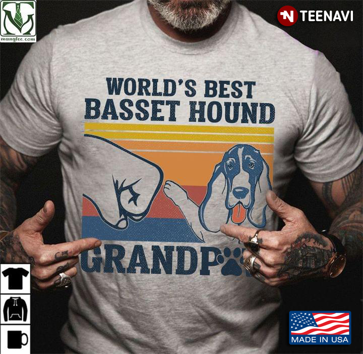 World’s Best Basset Hound Grandpaw Vintage