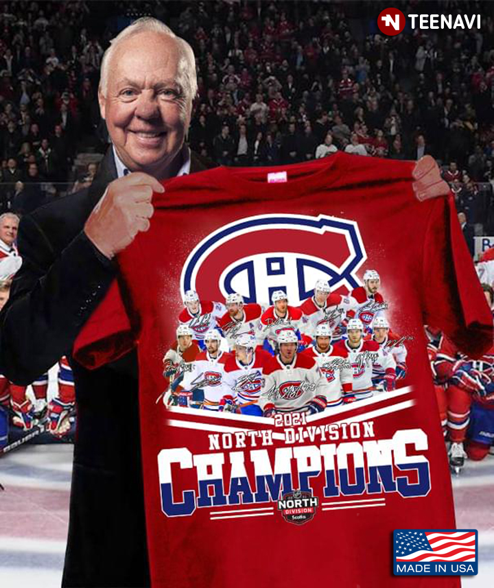 Montreal Canadiens 2021 North Division Champions Signatures