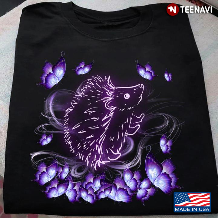 Magical Purple Butterfly Hedgehog For Animal Lovers