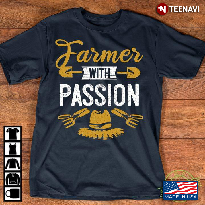 Farmer With Passion Digging Shovel Spade Fork