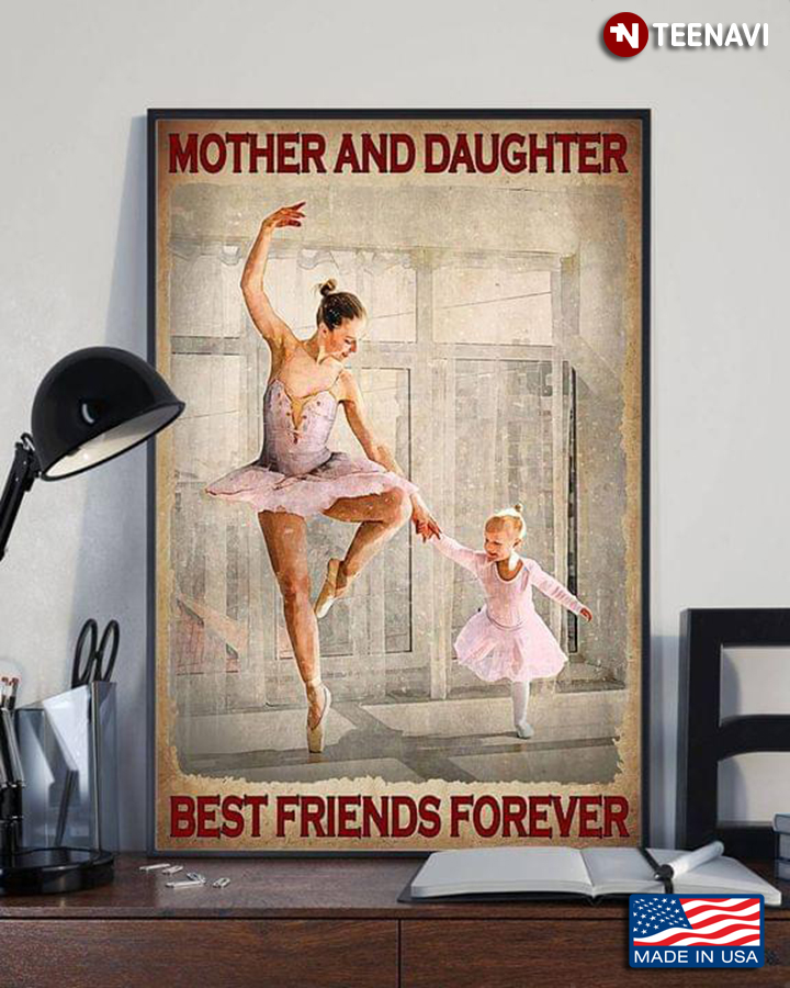 Vintage Mother & Daughter In Ballet Class Doing Dance Moves Mother And Daughter Best Friends Forever