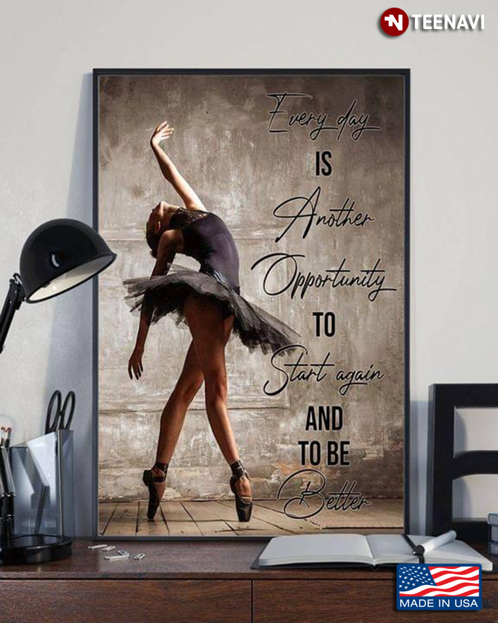 Vintage Ballerina In Black Every Day Is Another Opportunity To Start Again And To Be Better