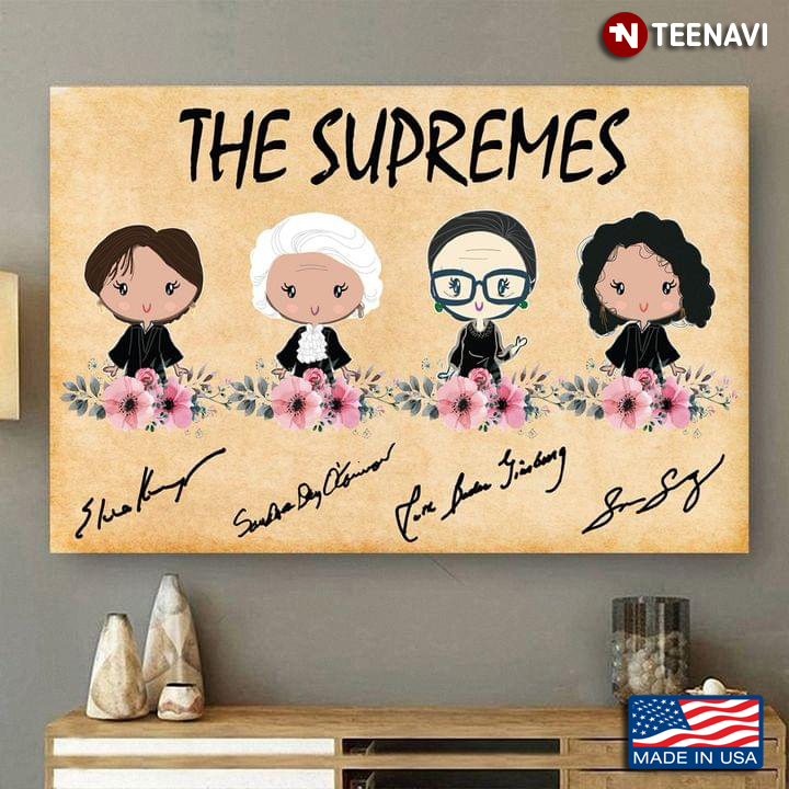 Vintage Cartoon Version Floral Lawyers With Autographs The Supremes