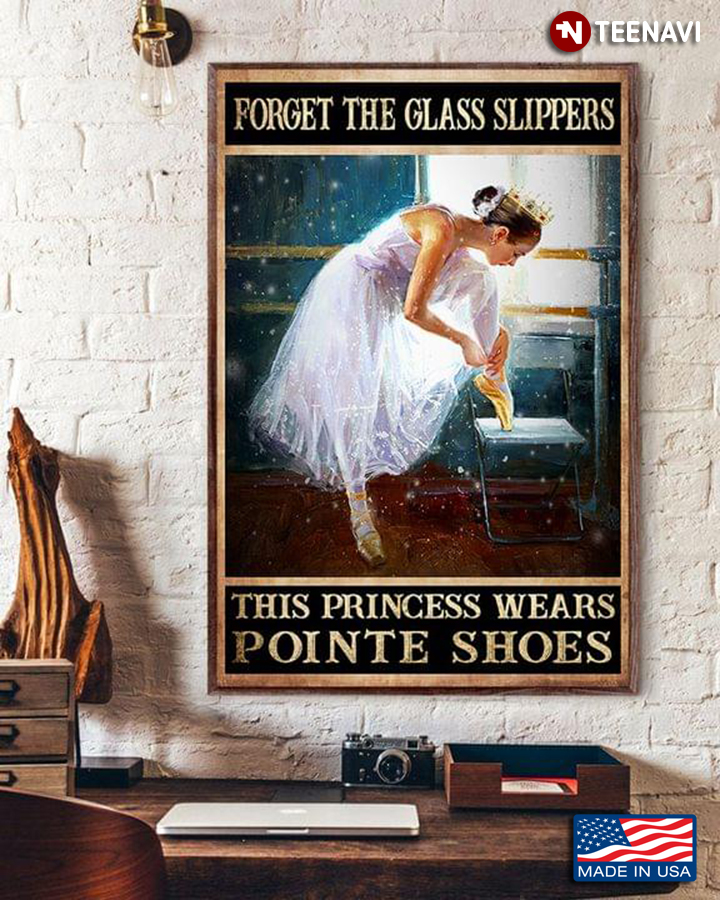 Vintage Ballerina With Crown In White Dress Forget The Glass Slippers This Princess Wears Pointe Shoes