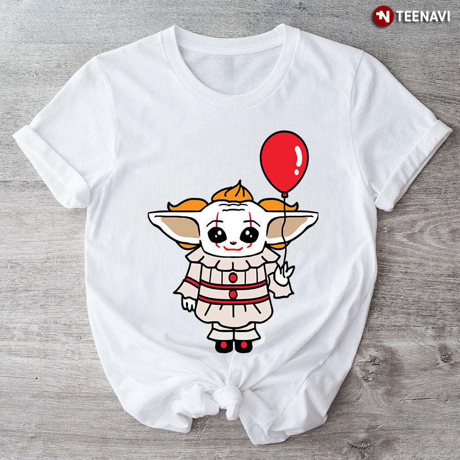Baby Yoda Cosplay Pennywise Clown For Halloween T-Shirt