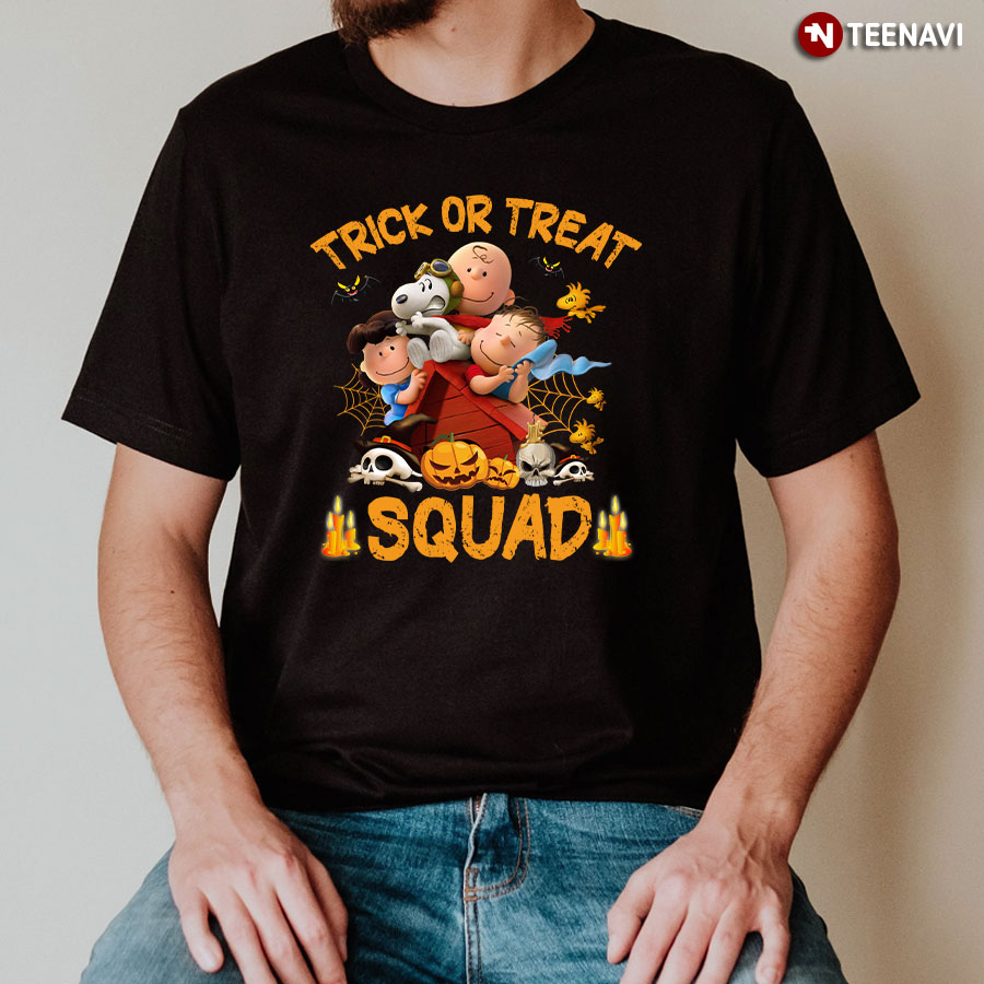 Trick or Treat Squad Snoopy and His Friends Happy Halloween T-Shirt