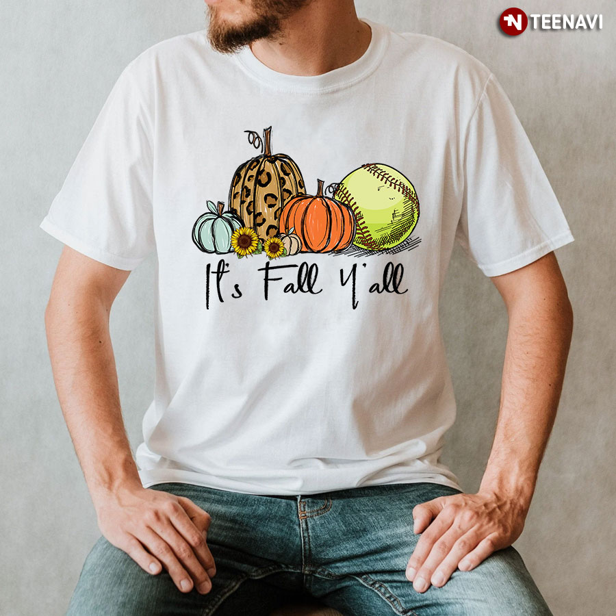 Halloween It’s Fall Y’All Pumpkin Softball T-Shirt