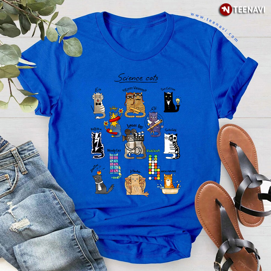 Science Cats Funny Scientist Cat For Science Lover T-Shirt