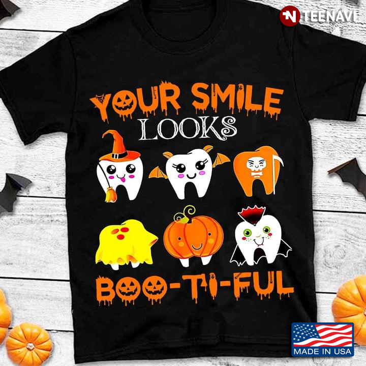 Your Smile Looks Boo-ti-ful Halloween Teeth Pumpkin