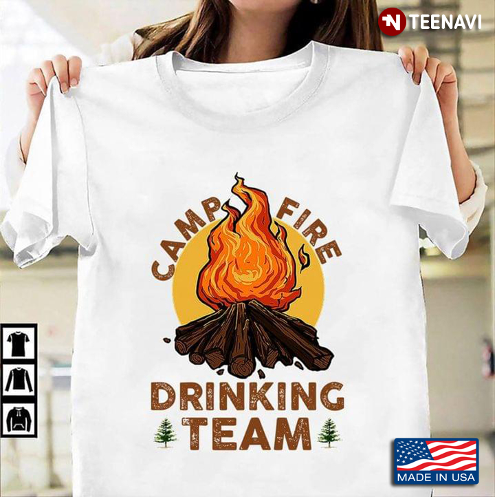 Campfire Drinking Team Cool Design for Camping and Alcohol Lover