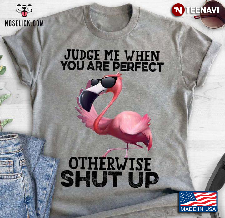 Judge Me When You Are Perfect Otherwise Shut Up Cool Flamingo