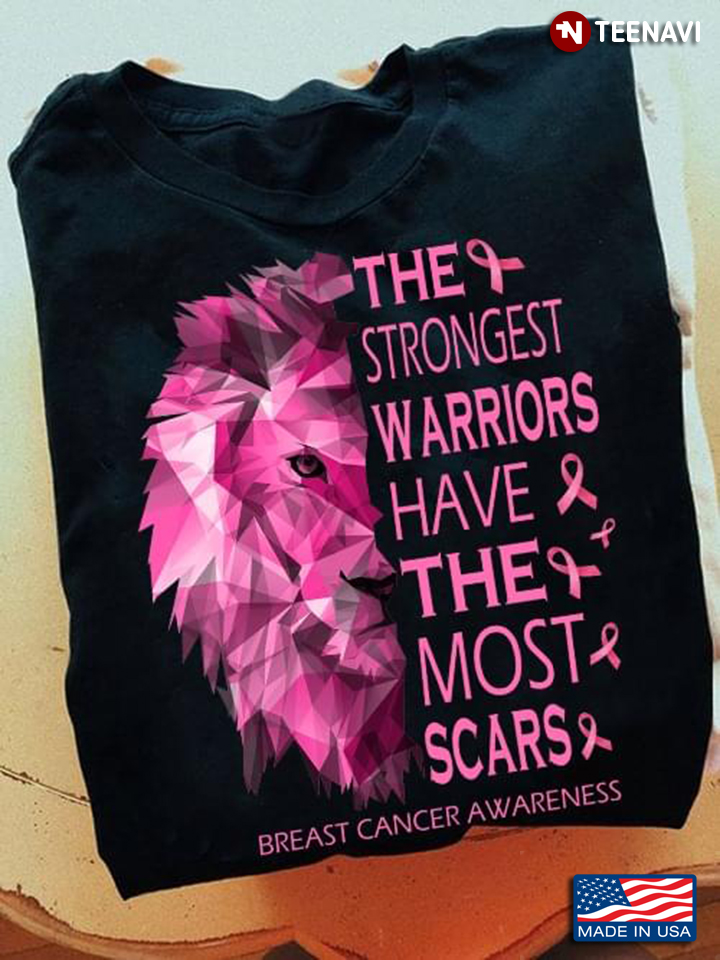 The Strongest Warriors Have The Most Scars Breast Cancer Awareness Crystal Lion