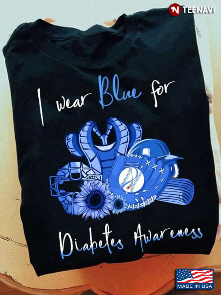 I Wear Blue for Diabetes Awareness Softball Outfit