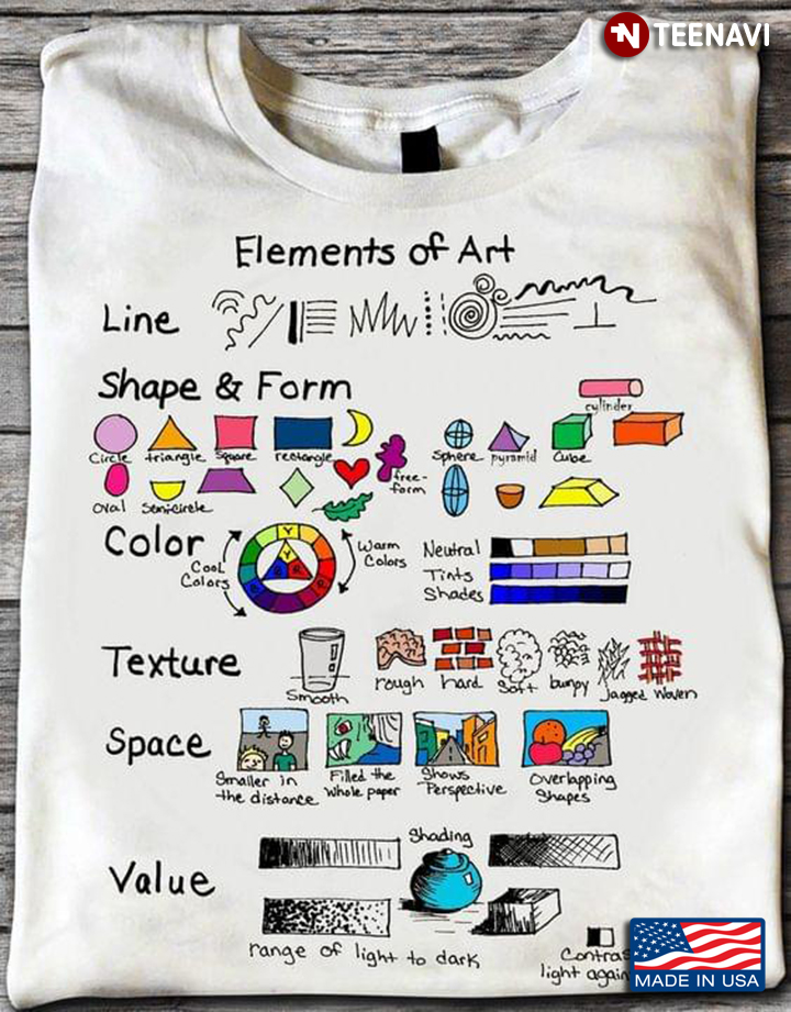 Elements of Art Line Shape and Form Color Texture Space Value