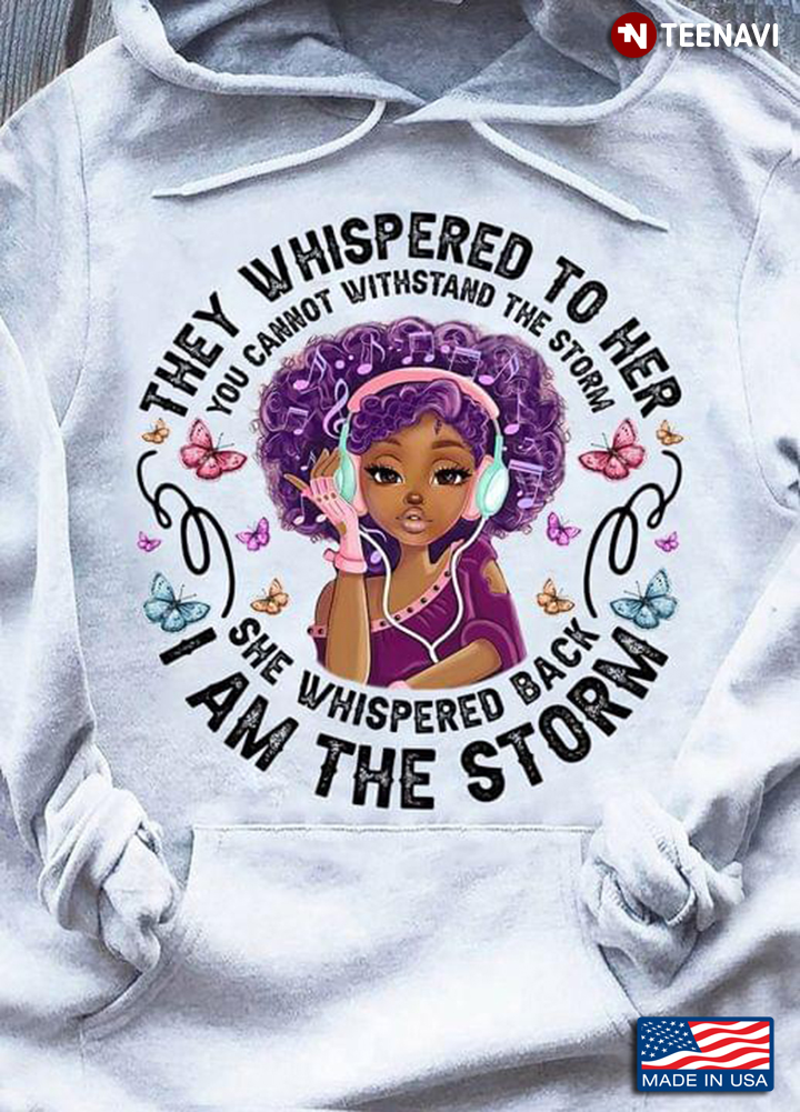 They Whispered To Her You Cannot Withstand The Storm Melanin Girl with Purple Hair