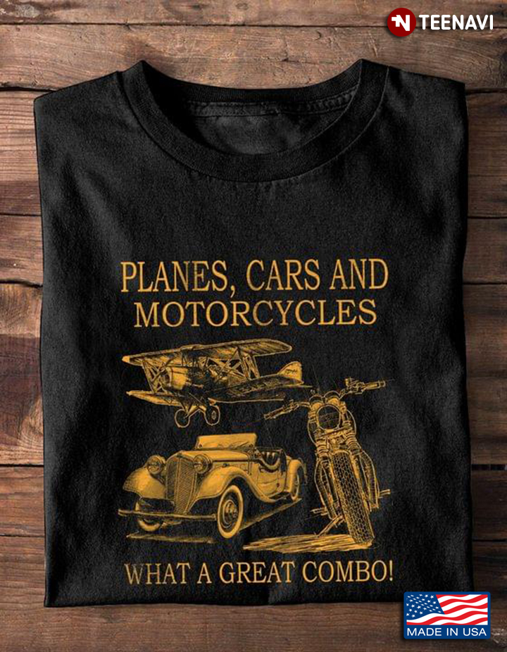 Planes Cars and Motorcycles What A Great Combo