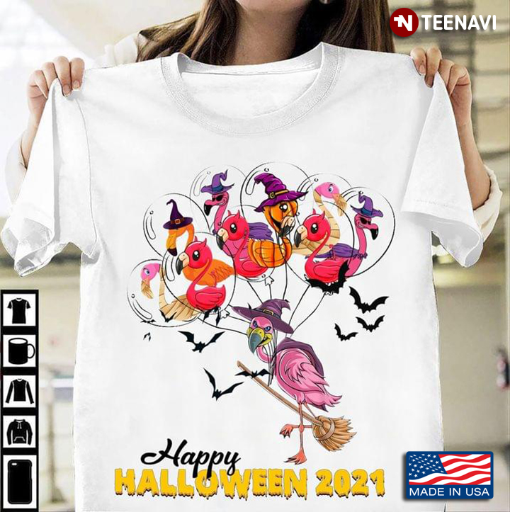 Happy Halloween 2021 Funny Flamingos in Hallooween Costumes