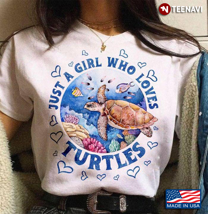 Just A Girl Who Loves Turtles Drawing Art Circle Design