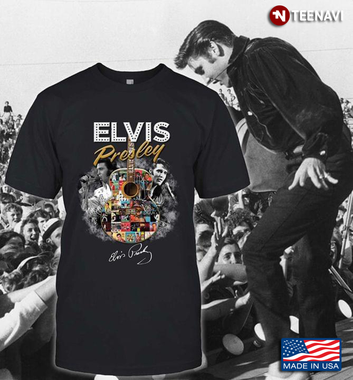 Guitar Rock and Roll Elvis Presley Signature Gift for Fans