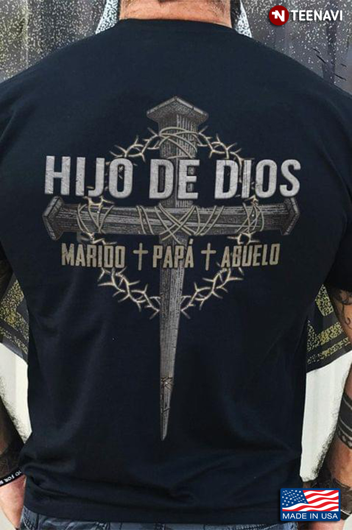 Hijo De Dios Marido Papa Abuelo Cross Gift for Dad