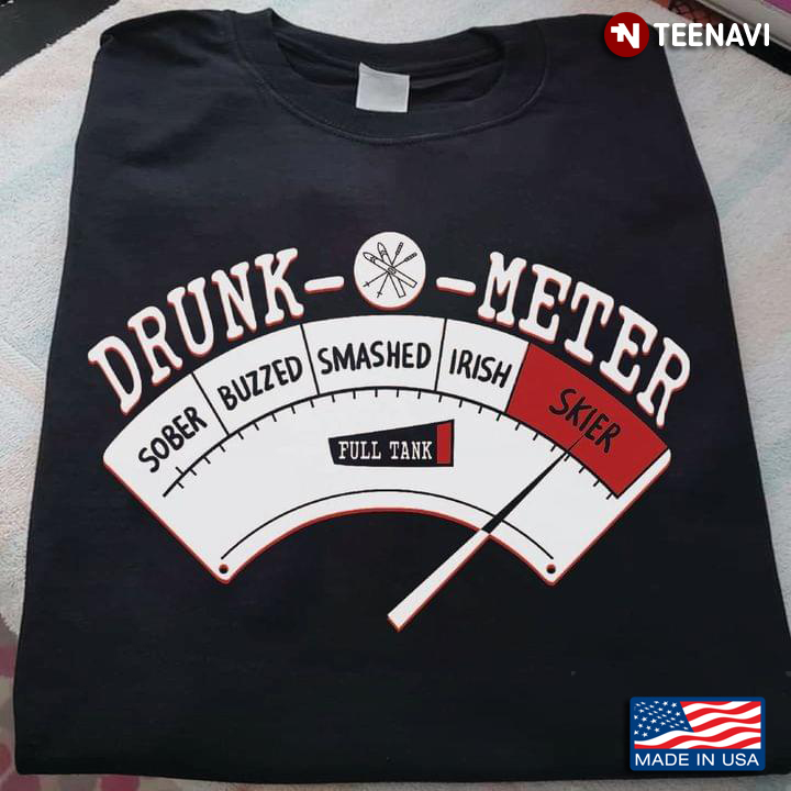 Drunk-O-Meter Skier Funny Design for Skiing Lover