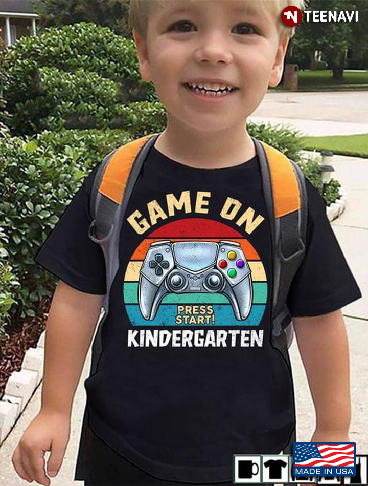 Game On Press Start Kindergarten Funny for Kid Back To School