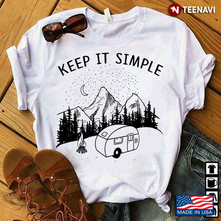 Keep It Simple Caravan Camfire on Forest for Camping Lover