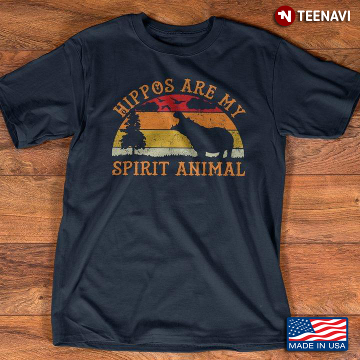 Hippos Are My Spirit Animal Sunset for Animal Lover