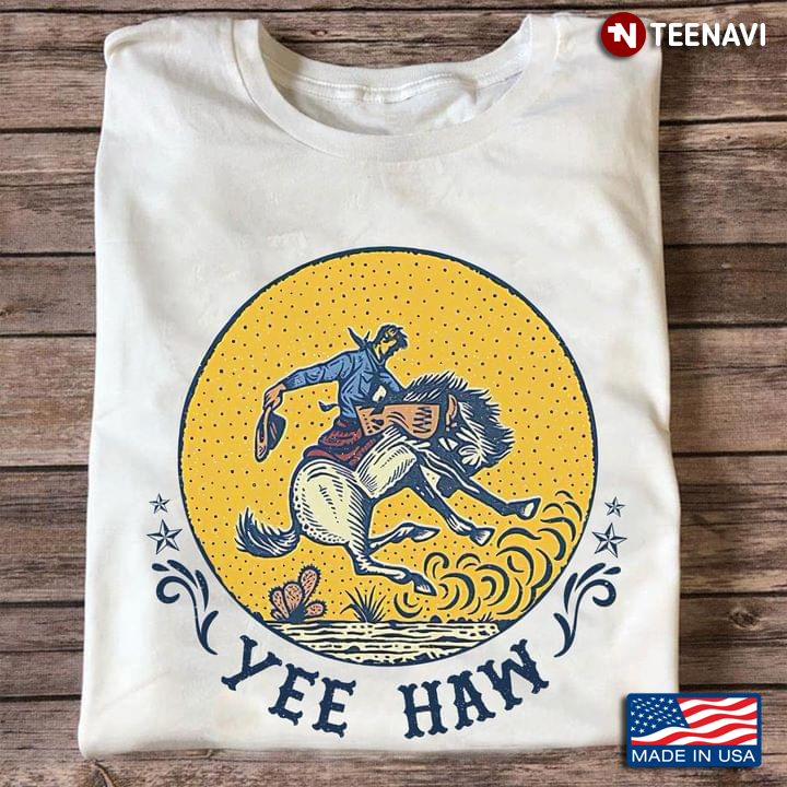 Yee Haw Vintage Western Art for Horse Riding Lover