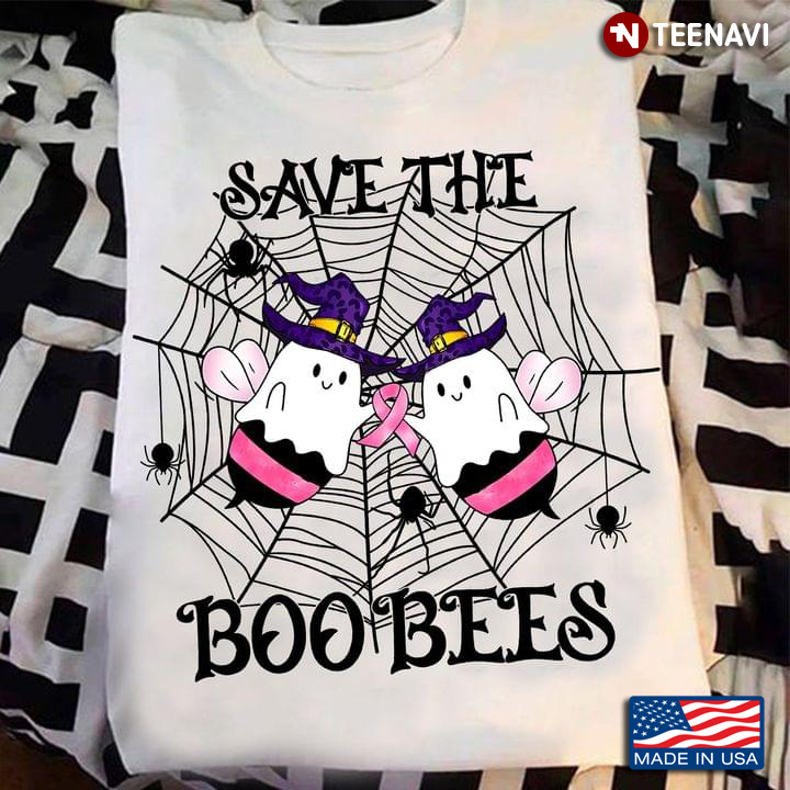 Save The Boo Bees Funny Witch Bees Breast Cancer Awareness