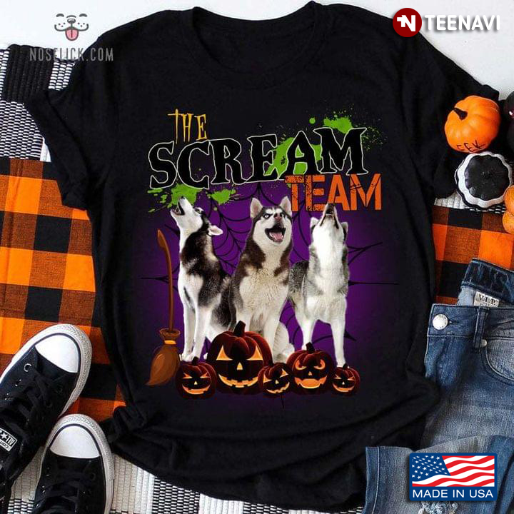 Siberian Husky The Scream Team Funny Halloween Gift for Dog Lover