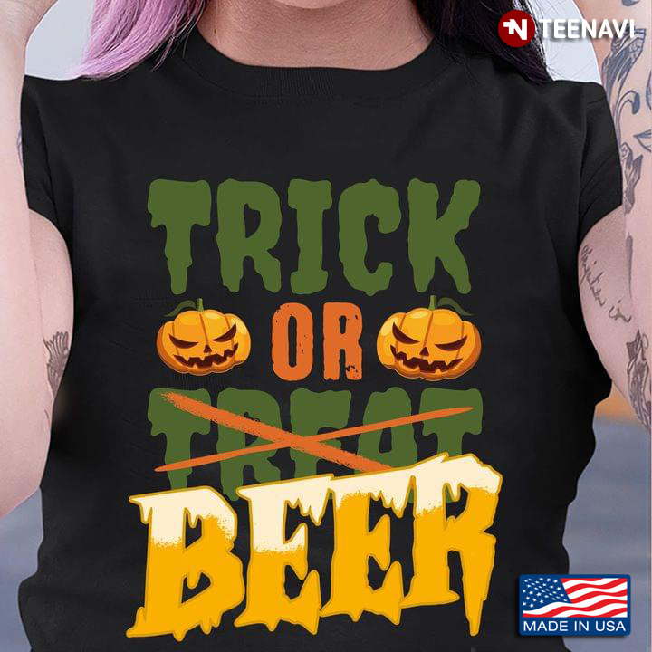 Trick Or Treat Beer Pumpkin for Halloween