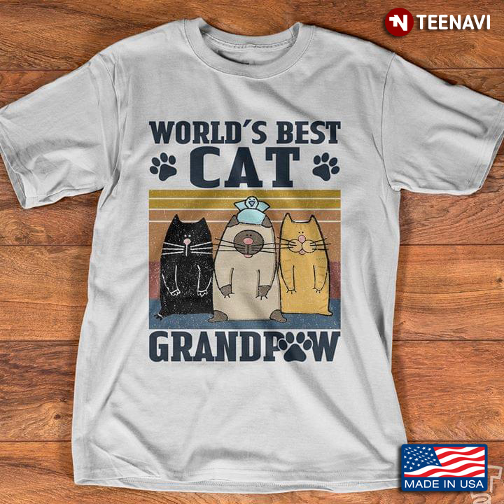 Vintage World's Best Cat Grandpaw For Cat Lover