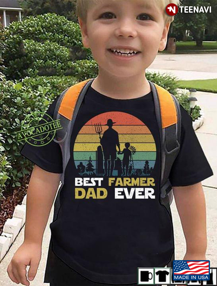 Vintage Best Farmer Dad Ever For Father’s Day
