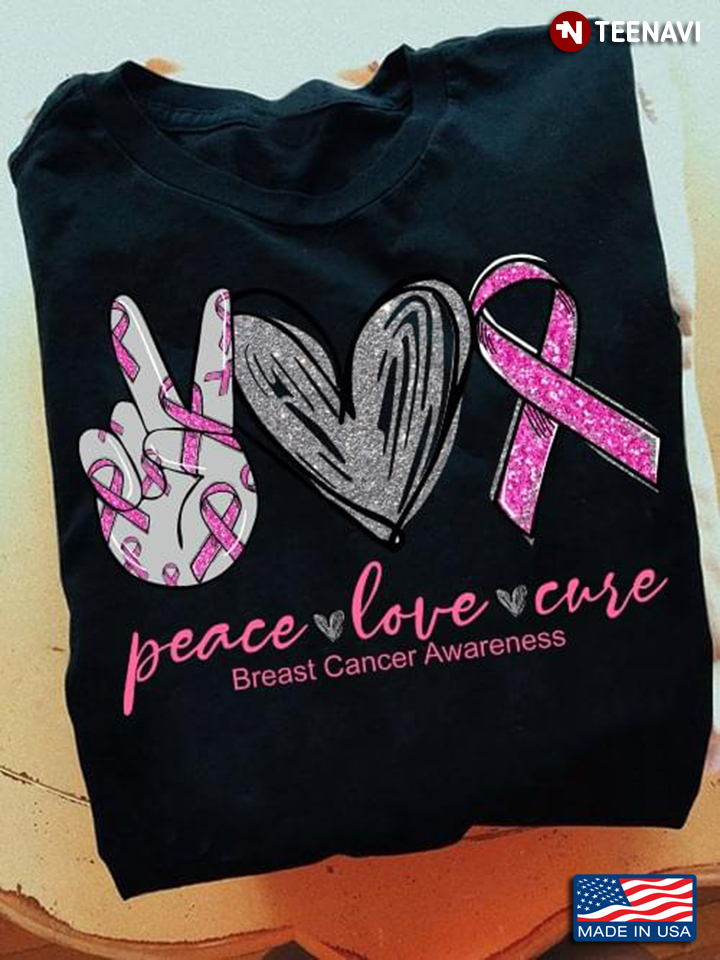Peace Love Cure Breast Cancer Awareness