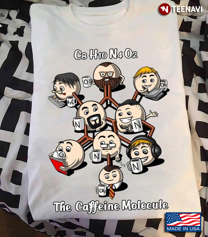 C8h10n4o2 The Caffeine Molecule For Caffeine Lover