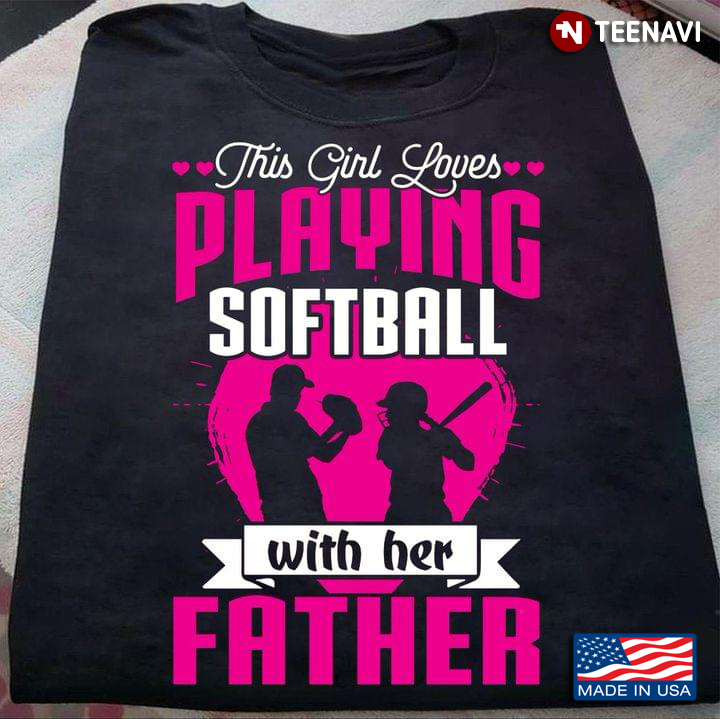 This Girl Loves Playing Softball With Her Father For Father's Day