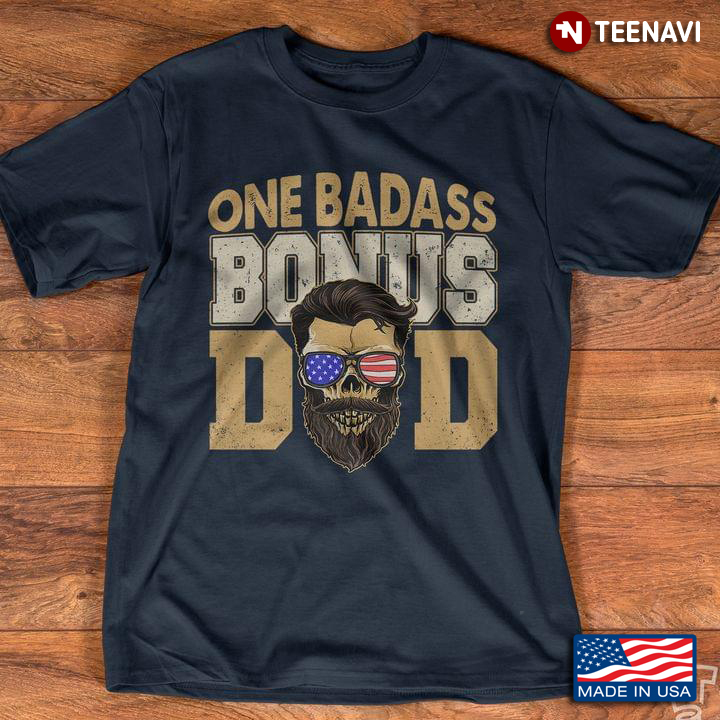 One Badass Bonus Dad Skull With Beard For Father's Day