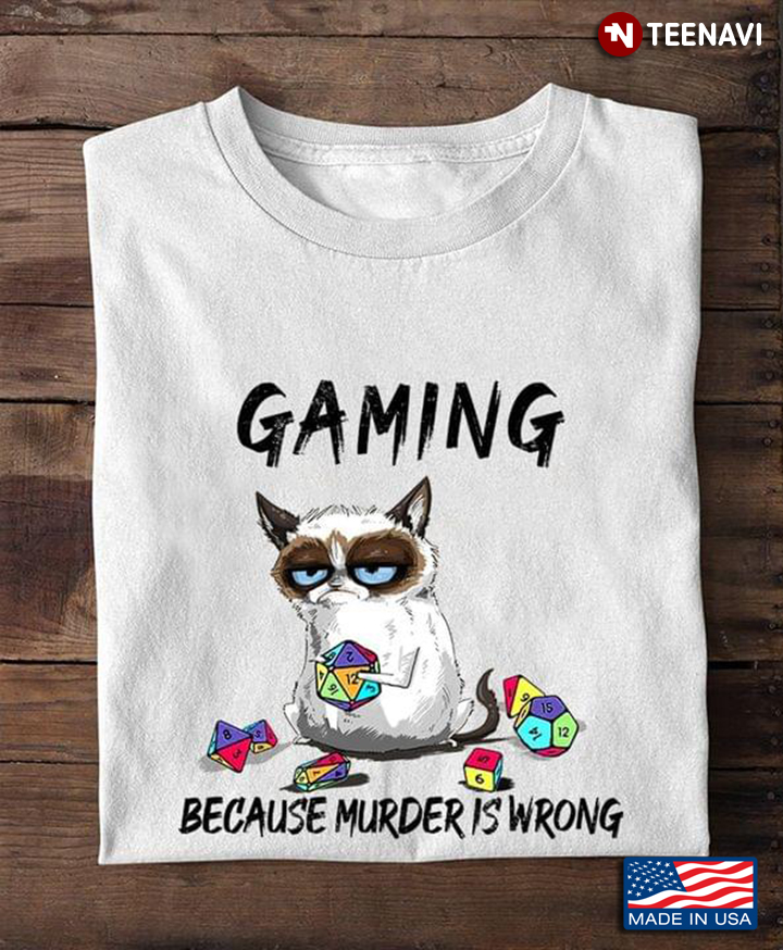 Grumpy Cat Gaming Because Murder Is Wrong Dungeons & Dragons