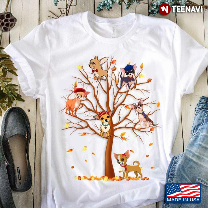 Chihuahuas On Tree For Dog Lover