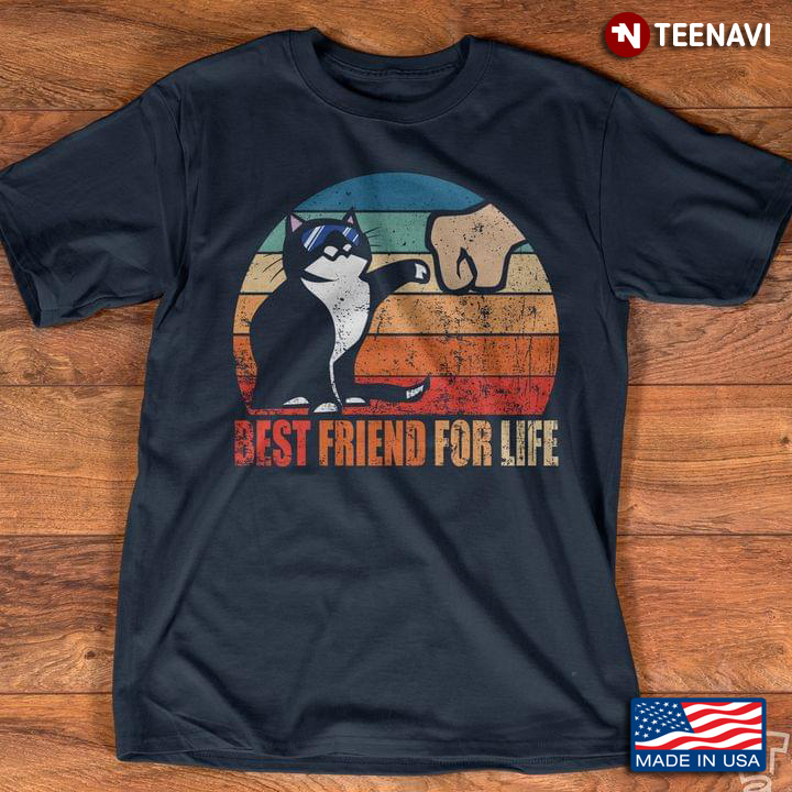 Vintage Best Friend For Life Funny Cat For Cat Lover