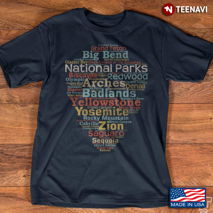 Big Bend National Parks Arches Badlands Yellowstone Yosemite Zion Saguaro Sequoia For Travel Lover
