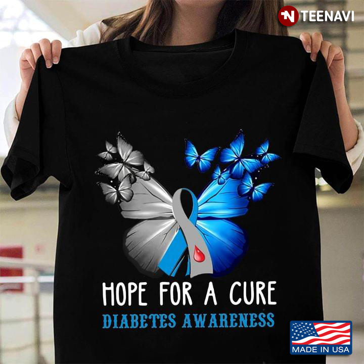 Hope For A Cure Diabetes Awareness Butterfly