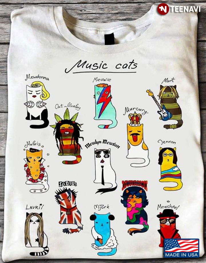 Music Cats Funny Cat Singers For Music Lover