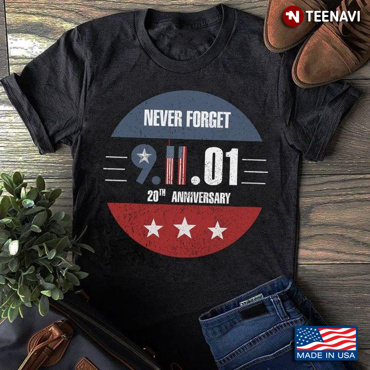 Never Forget 9.11.01 20th Anniversary American Flag September 11 Attacks