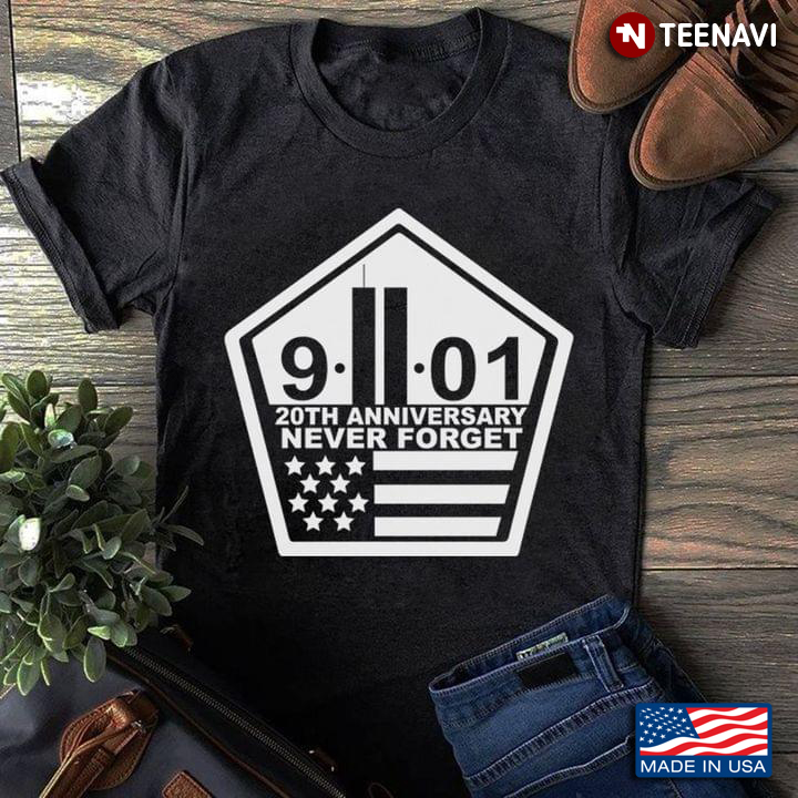 9.11.01 20th Anniversary Never Forget American Flag September 11 Attacks