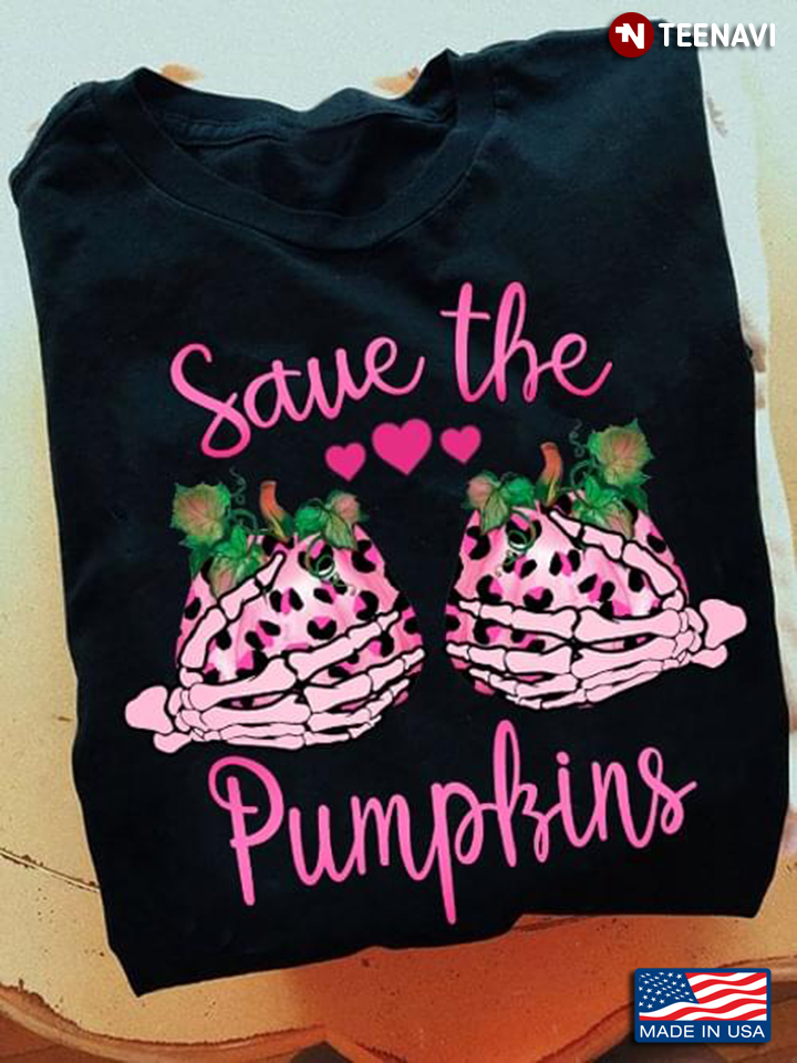 Save The Pumpkins Leopard Breast Cancer Awareness For Halloween