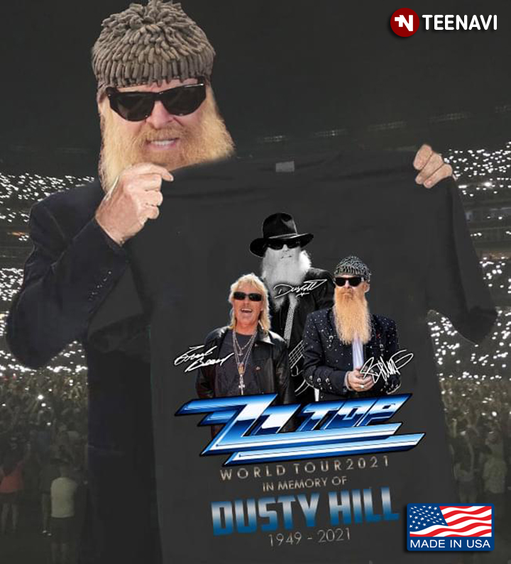 Zztop World Tour 2021 In Memory Of Dusty Hill 1949 2021 With Signatures
